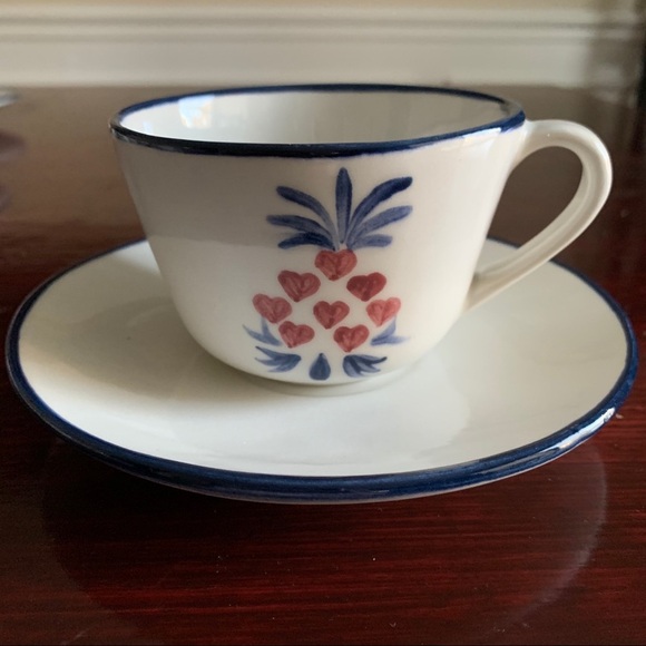 Set of 7 N.S. Gustin Co pineapple cup and saucer - Picture 3 of 11